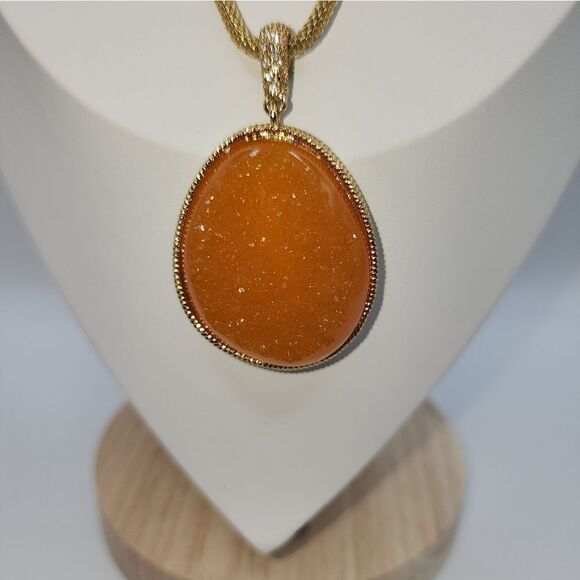 Simulated Drusy Enhancer on Fancy Chain NWOT - Picture 1 of 9